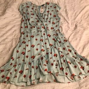 NWT J Crew Mercantile Blue Floral Dress L (14)